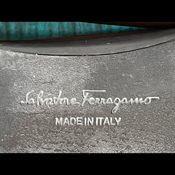 Salvatore Ferragamo Brown Loafers Size 9.5 Neutral Minimalist Business Casual - Picture 11 of 13